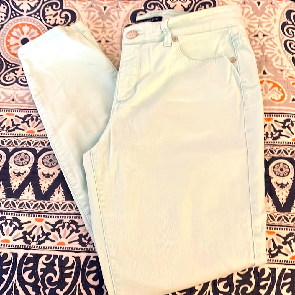 Adrienne Vittadini “mint green” Skinny Ankle jeans